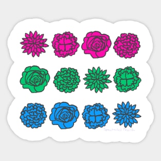 Polysexual Flower Flag Sticker